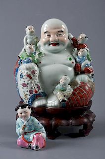 Mao Ji Sheng "Laughing Buddha" & Other, Two (2)