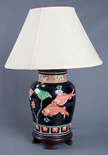 Ceramic Koi Fish Lamp