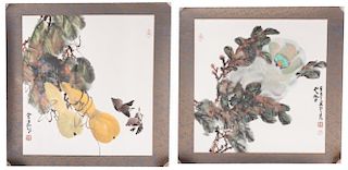 Signed Chinese Watercolors, Two (2)