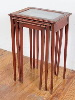 Asian Style Nesting Tables, Set of Three (3)