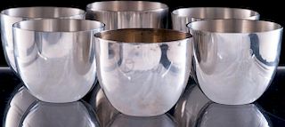 Sterling & Pewter Jefferson Cups, Six (6)