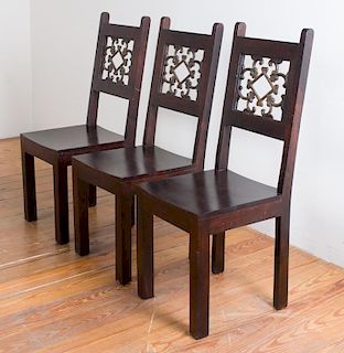 Asian Style Chairs, Set of Three (3)