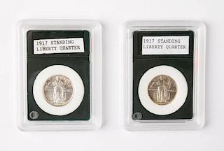 [United States] 2 Standing Liberty Quarters, 1917