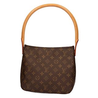 Louis Vuitton LOUIS VUITTON Looping MM Monogram Shoulder Bag Brown Ladies
