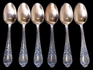 German Silver Spoons, Six (6)