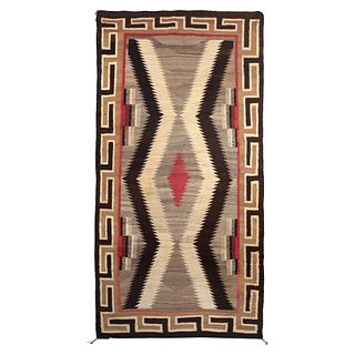 Dine [Navajo], Western Reservation Textile with Comb Designs, ca. 1940