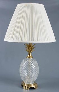 Brass & Glass Pineapple Lamp
