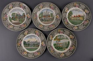 Staffordshire Commemorative Plates, Nine (9)