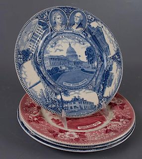 Staffordshire Commemorative Plates, Four (4)