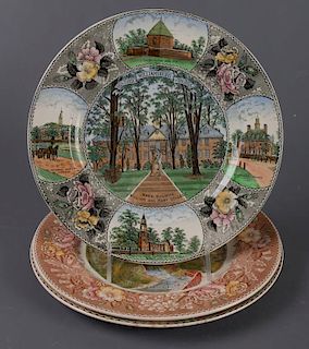 Staffordshire Commemorative Plates, Three (3)