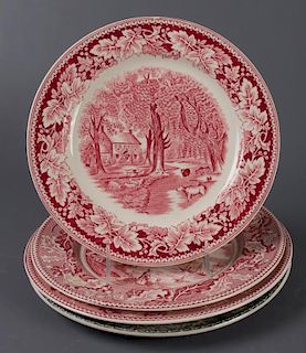 Porcelain Commemorative Plates, Four (4)
