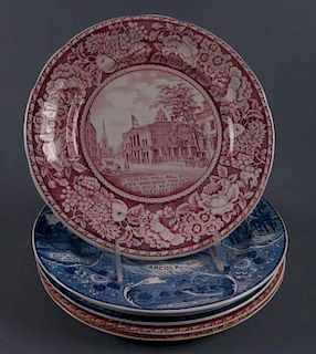 Porcelain Commemorative Plates, Six (6)