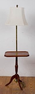 Brass Floor Lamp/ Table Combo