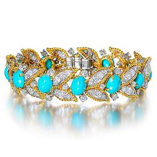 Van Cleef & Arpels Turquoise Diamond Bracelet