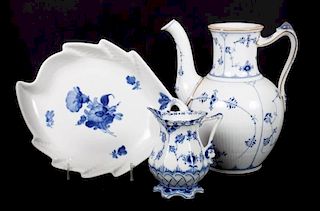 Three Royal Copenhagen porcelain articles