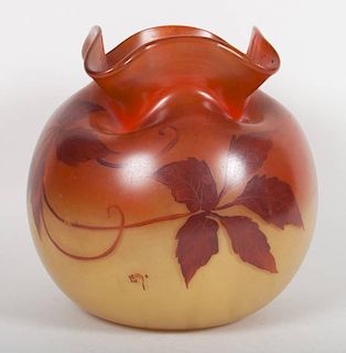Legras art glass vase