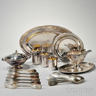 Twenty-two Pieces of Christofle Silver-plate Tableware
