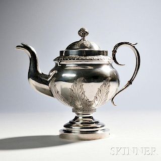 J.B. Jones & Co. Coin Silver Teapot