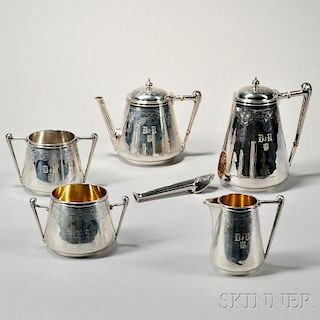 Five-piece Gorham Sterling Silver Tea and Coffee Service