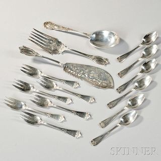 Fifteen Pieces of Tiffany & Co. Sterling Silver Flatware