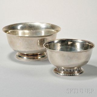 Two American Sterling Silver Footed Bowls