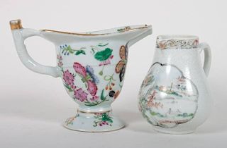 Two Chinese Export porcelain creamers