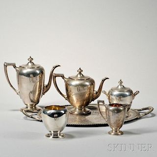 Dominick and Haff/Reed & Barton Five-piece Sterling Silver Tea and Coffee Service