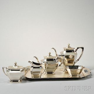 Six-piece Wallace Sterling Silver Tea and Coffee Service