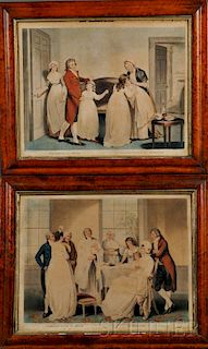 William Ward I (British, 1766-1826), After William Redmore Bigg (British, 1755-1828)      Two Framed Prints: The Birth of an Heir