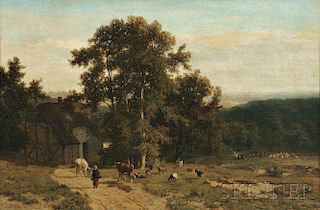Frans Keelhoff (Belgian, 1820-1891)      Pastoral View, Near Limbourg