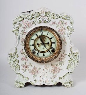 Ansonia china mantel clock