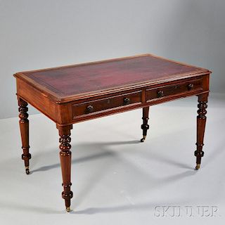 Victorian Mahogany Leather-top Desk