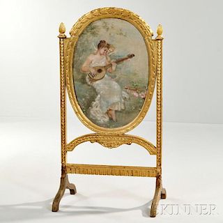 Louis XVI-style Giltwood Firescreen