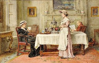 George Kilburne I (English, 1839-1924)      Engaging a Maid