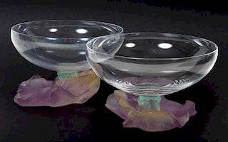Pair of Daum pate-de-verre bowls