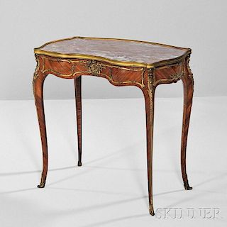 Louis XVI Marble-top Tulipwood Table a Ecrire