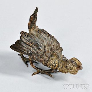 Austrian Cold-painted Bronze Woodcock