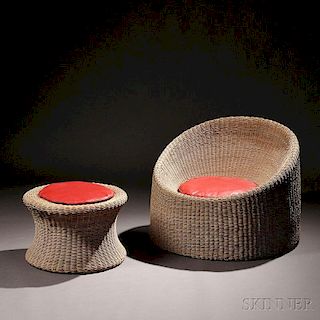 Eero Aarnio (b. 1932) Lounge Chair and Ottoman