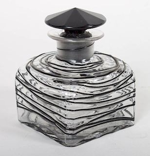 Czechoslovakian art glass scent bottle