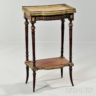 Louis XV-style Onyx and Gilt-bronze Side Table