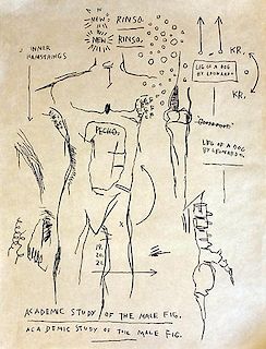 Jean Michel Basquiat
Academic Study of the Male Figure