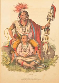 Lithograph "Keokuk, Chief of the Sacs and Foxes"
