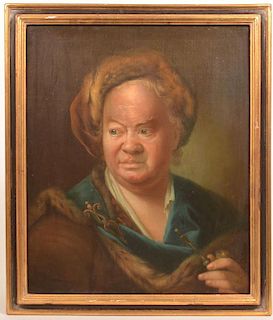 Unsigned European 19th Cent. Portrait Painting.