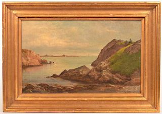 J.B. Sword Oil on Canvas Seascape Painting.