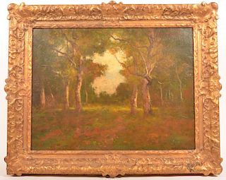 Max Weyl 1894 Autumn Woodland Painting.