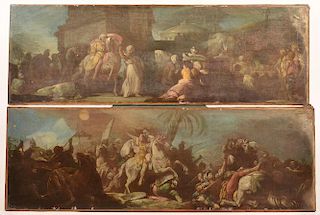 Two Genoese School Oil on Canvas Paintings.