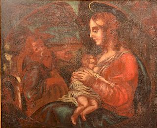 Madonna Nursing the Christ Child Painting.