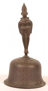 19th Century Indonesian Brass Hand bell.