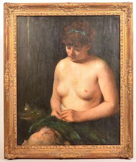 20th Century Oil on Canvas Painting of a Nude.
