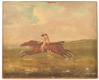 Edouard Manet Style Horse Race Painting.